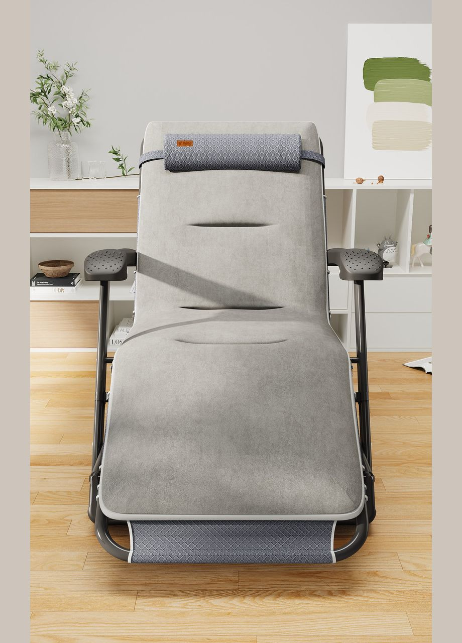 Раскладное кресло шезлонг садовый с подушкой FCB-S03PС WCG (346528883)