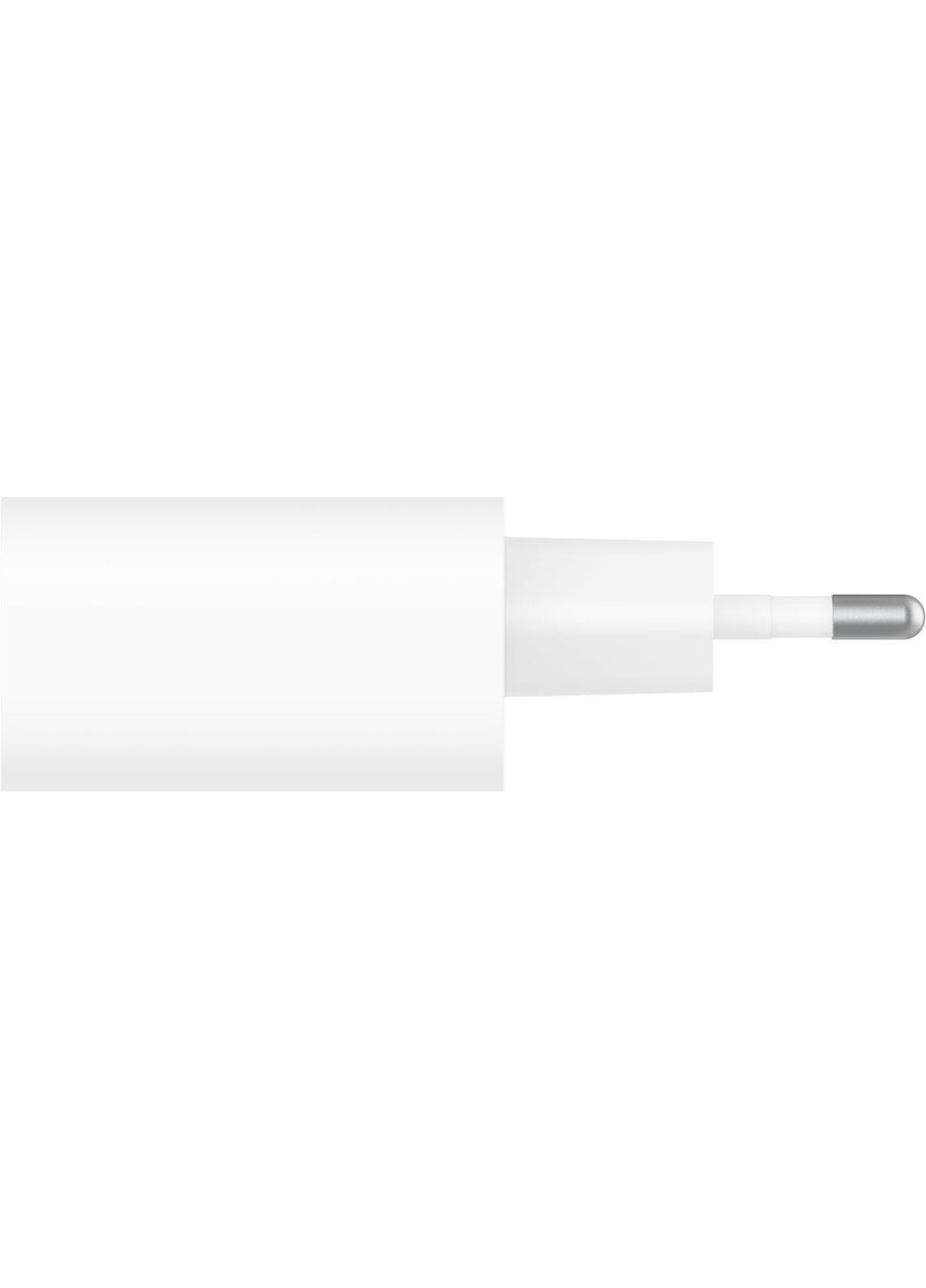 Зарядний пристрій 25Вт USB-С PD PPS, кабель USB-С > Lightning, 1м, PVC, білий Belkin (315435896)