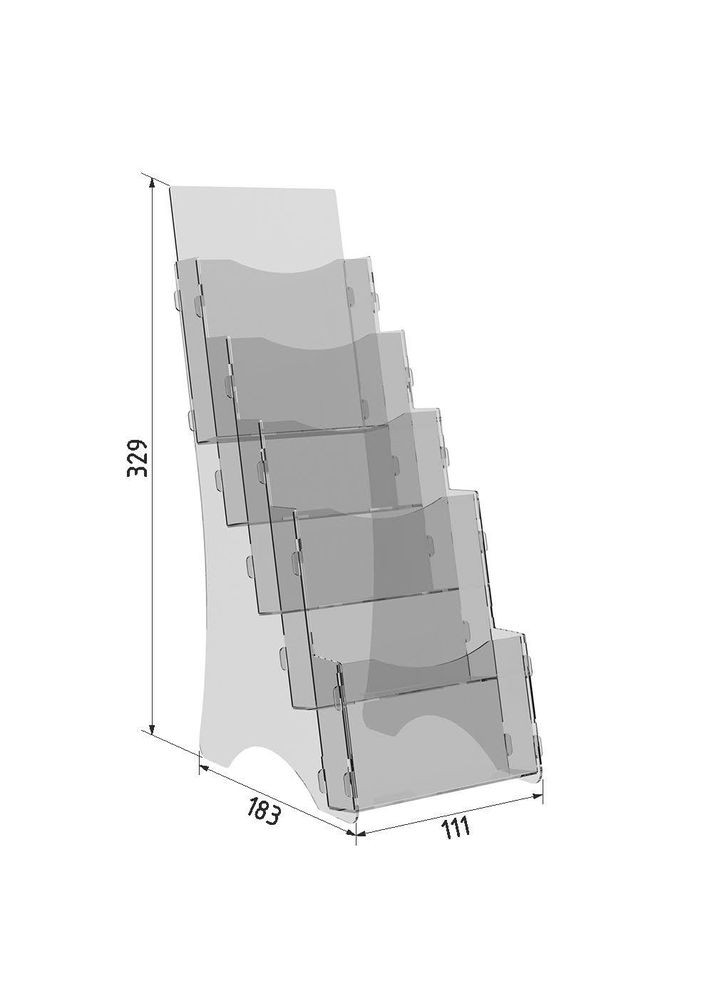 Буклетниця настільна А6 5-ти ярусна Ekostar (368306869)