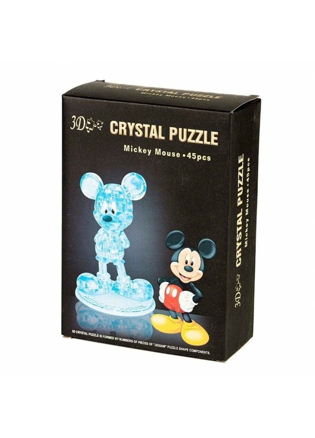 Об'ємний 3D Crystal Puzzle «Міккі Маус» (Mickey Mouse) блакитний, кристальний 3D пазл 45 деталей 9020 No Brand (392963564)