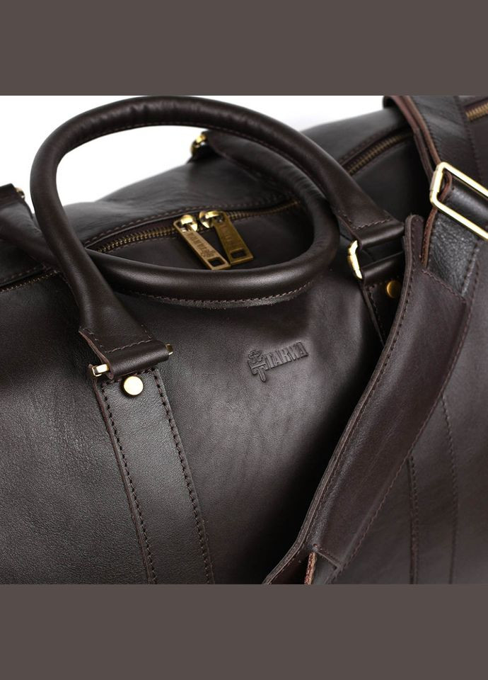 Велика шкіряна дорожня сумка 61 см GC-9551-4lx коричнева Наппа TARWA (300579266)