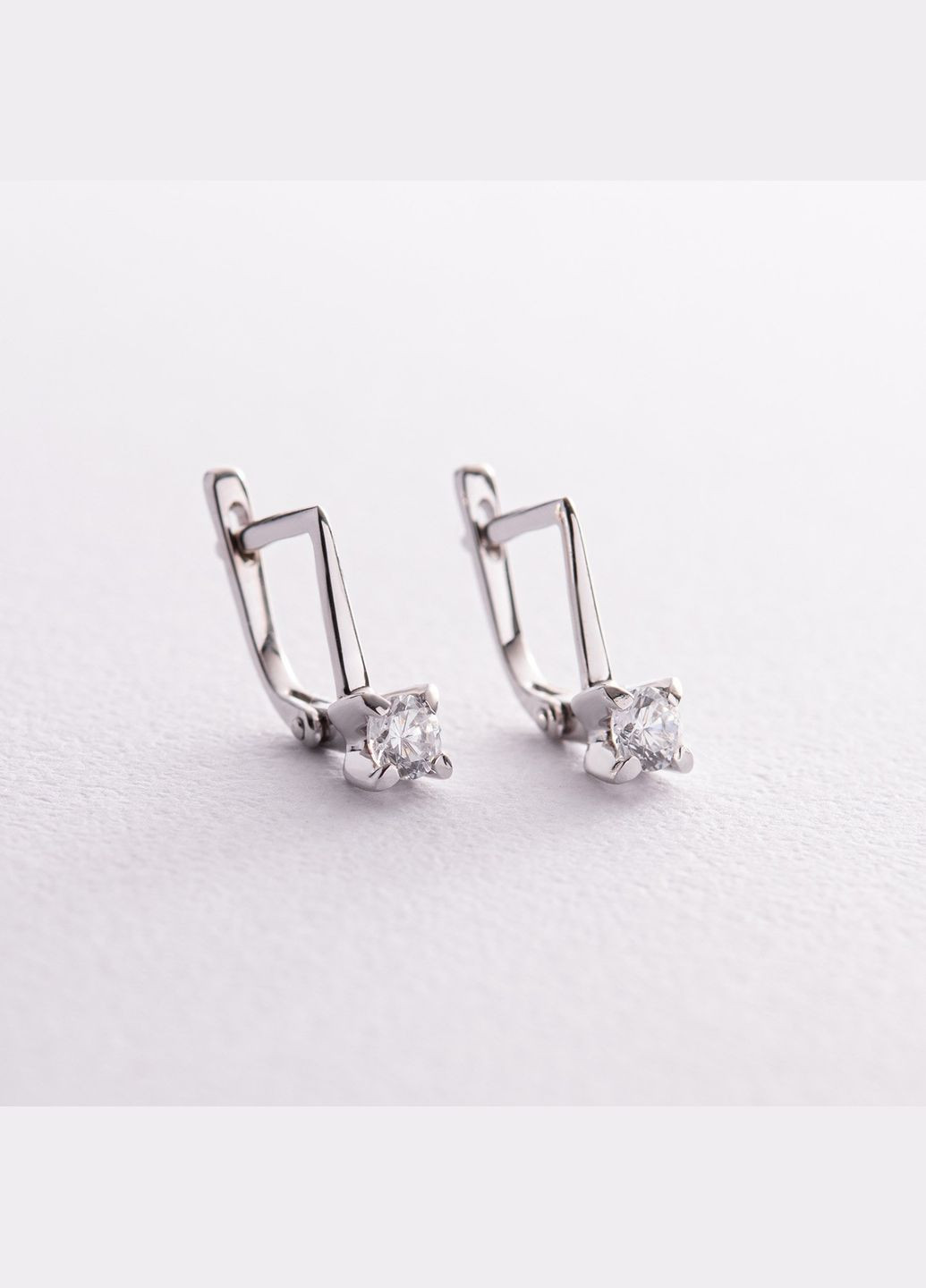 Детские серьги в белом золоте (фианиты) с05168 Oniks (264023433)