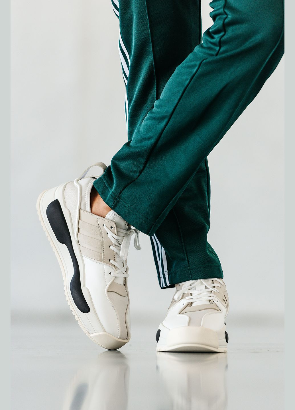 Білі Осінні кросівки чоловічі adidas y-3 rivalry white black | адідас у-3 рівару білі чорні No Brand