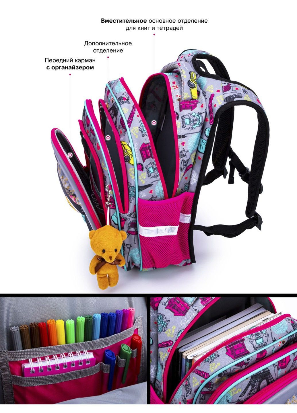 Рюкзак школьный для девочек /SkyName R2-186 Winner (331181657)