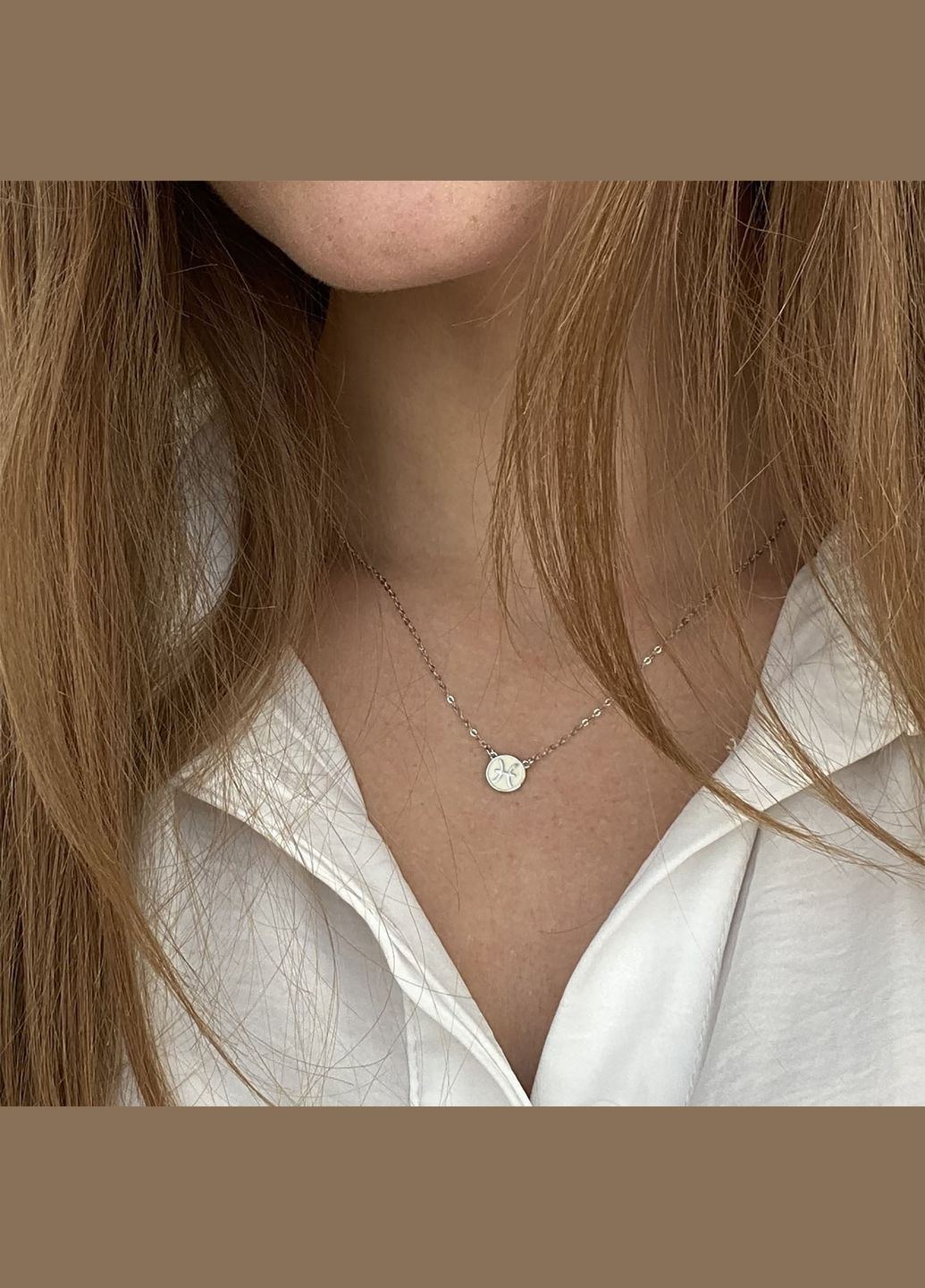 Серебряное колье Знак зодиака Весы 181052терези 40 Oniks (264295678)