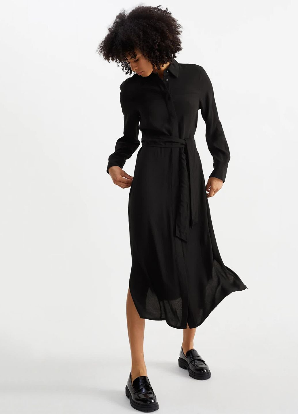 Чорна кежуал сукня з віскози C&A однотонна