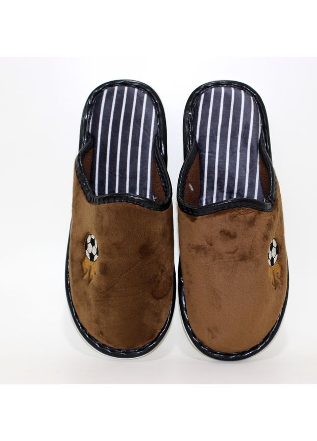 Коричневые мужские тапочки Fashion