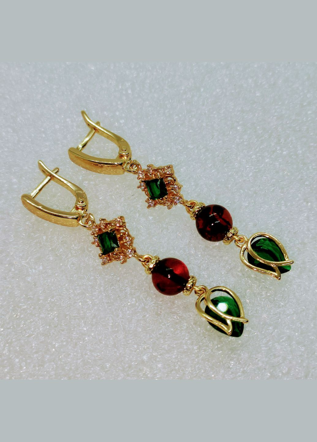 Сережки 3178 з натурального бурштину MINOV (316535434)