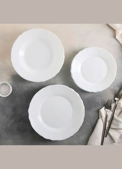Тарілка столова мілка Louis XV 24 см White (V0724) Luminarc (316696029)