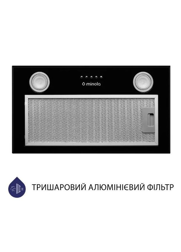 Вытяжка HBI 5722 BL 1200 LED встроена MINOLA (357437496)