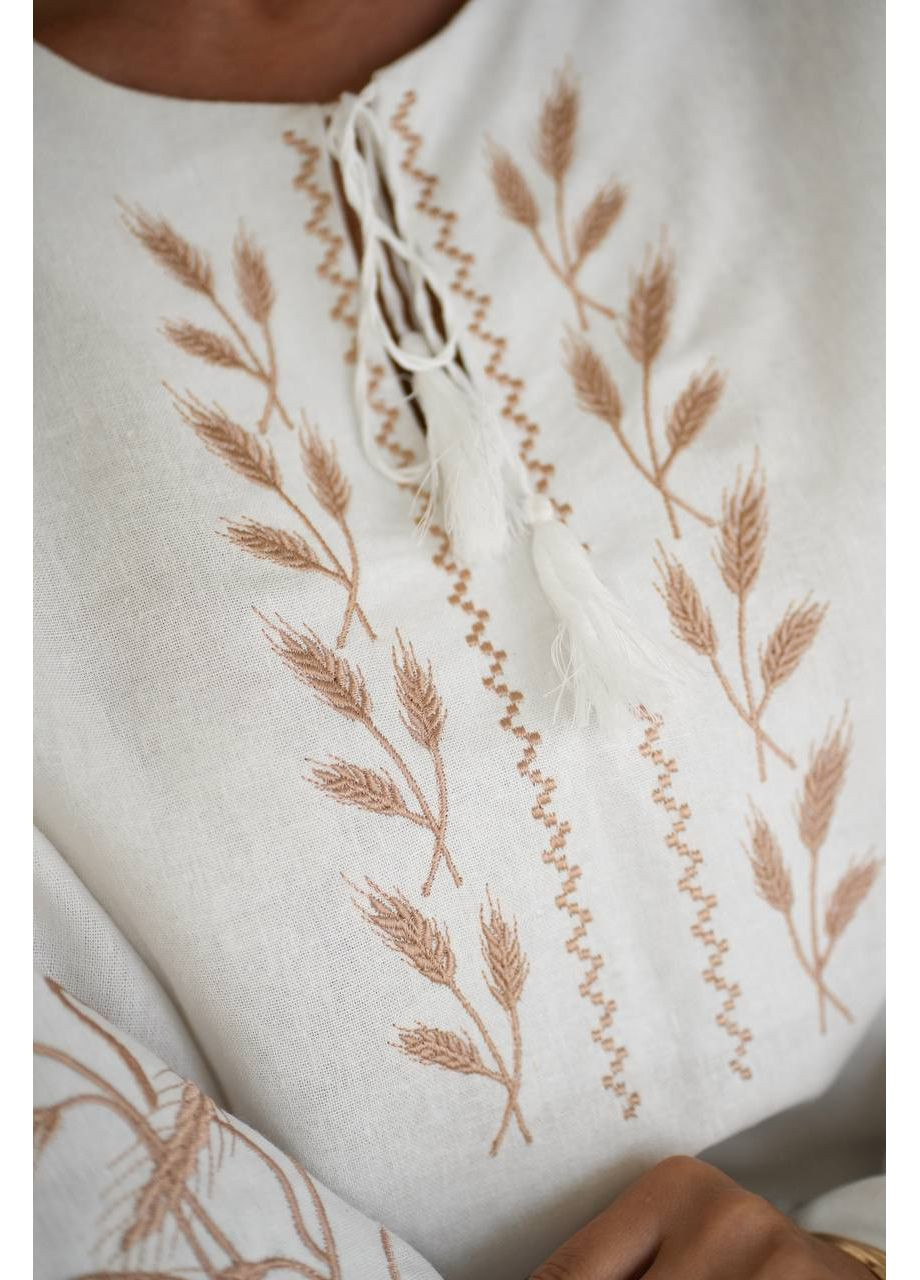 Жіноча лляна сорочка з вишитим орнаментом No Brand Г768-7553 (355312638)