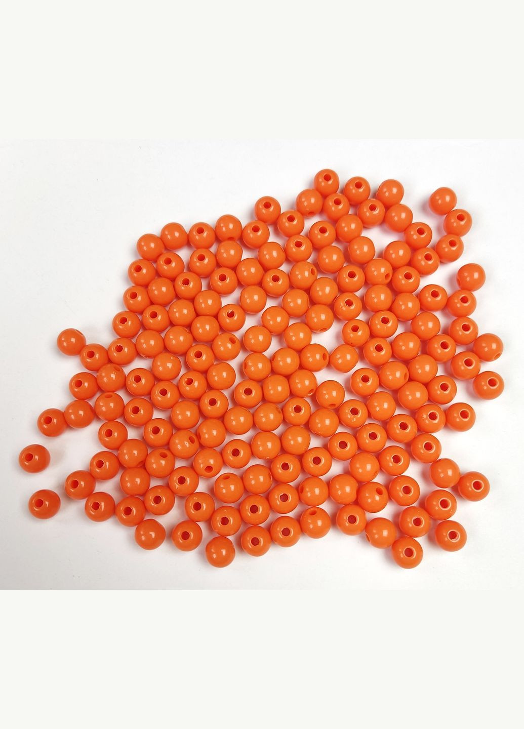 Намистини Круглі глянсові Оранжевий 8 мм діаметр Ціна за 1 штук Finding (316248285)