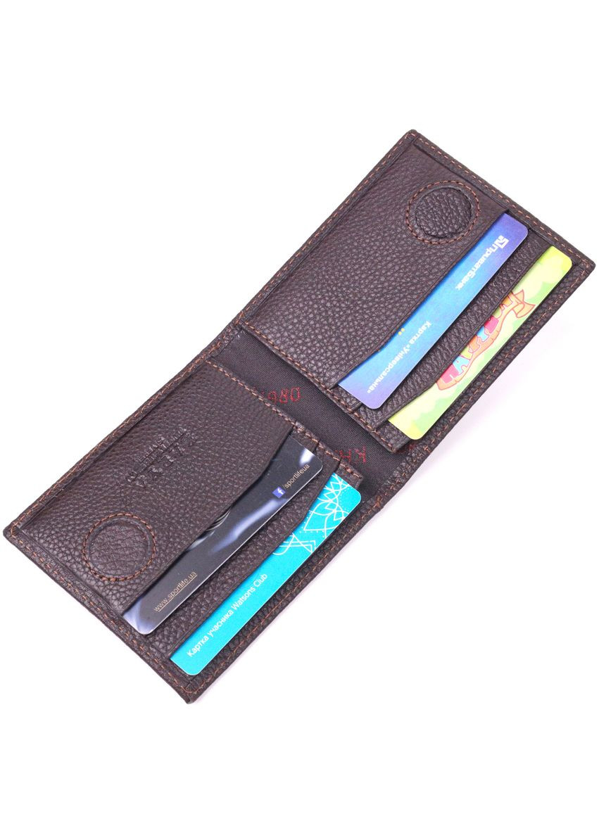 Чоловічий затискач для грошей з монетницею та магнітом зі шкіри коричневий (sku_21404) No Brand (327819885)