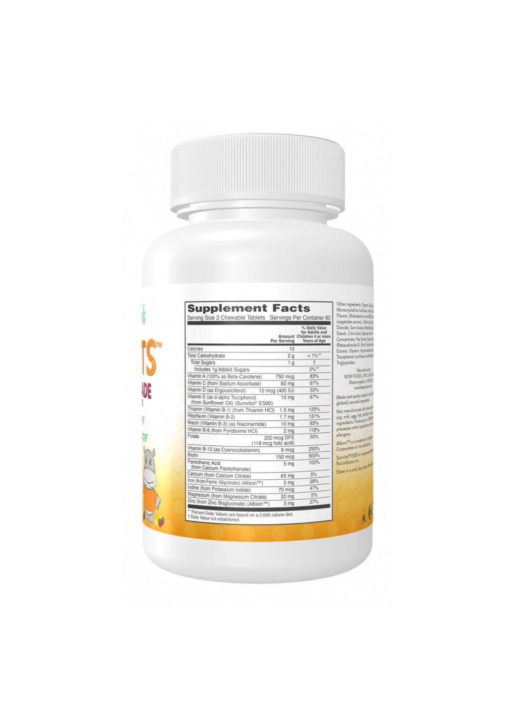 Kids, Kids Vits™, вітаміни для дітей, ягідний лимонад, 120 жувальних таблеток Now Foods (353378696)