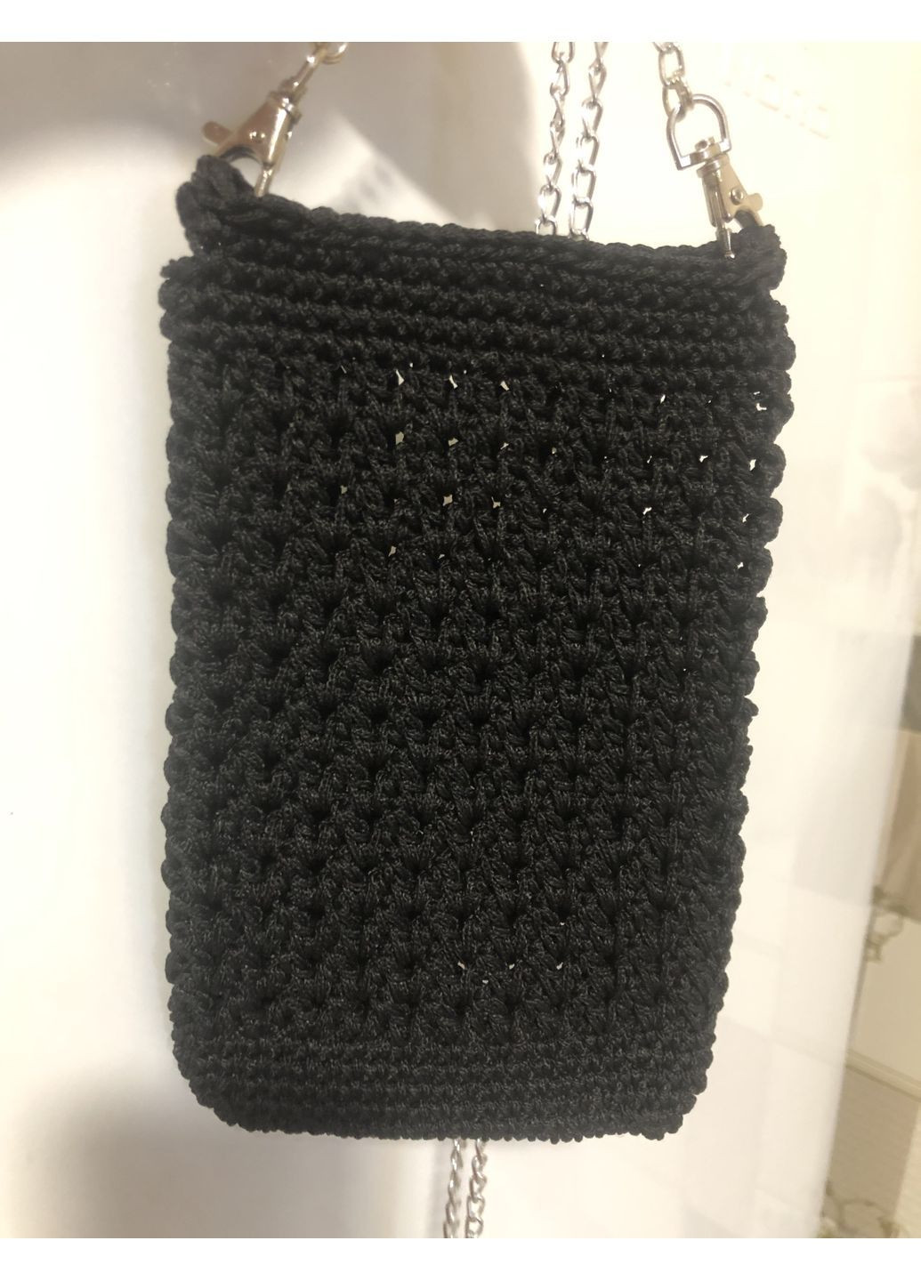 Мини сумочка для телефона и мелких вещей, мини сумка на цепочке черная No Brand (368708633)