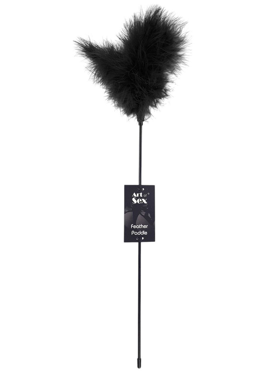 Чорний тіклер для лоскотання з пером індика "Feather Paddle" Art of Sex (314706963)