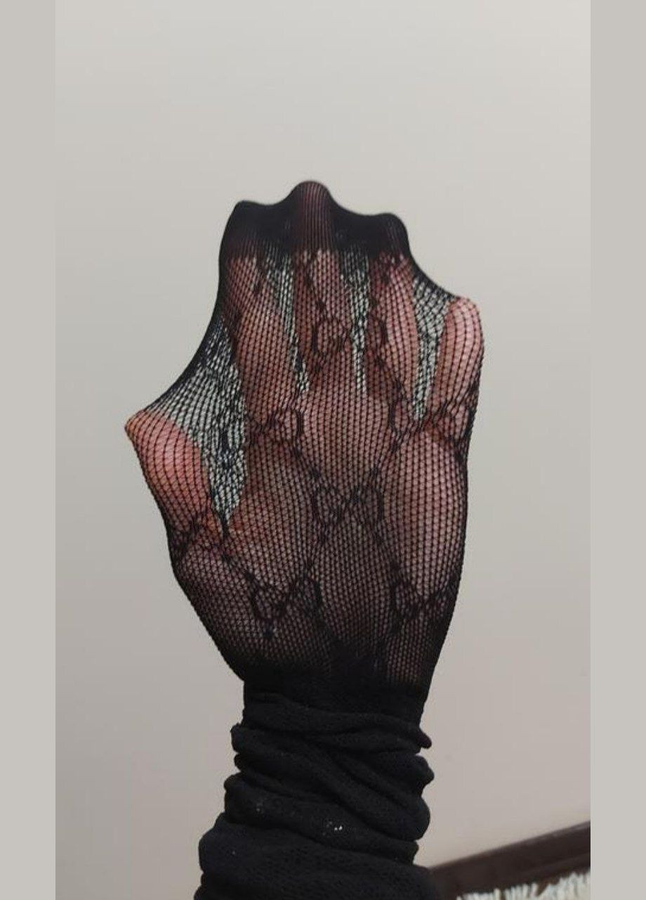 Женские колготки с узором черные No Brand колготи (323214597)