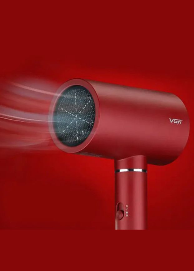 Маленький дорожній складний міні фен V-431 для сушіння укладання волосся компактний електрофен Червоний VGR (297331535)
