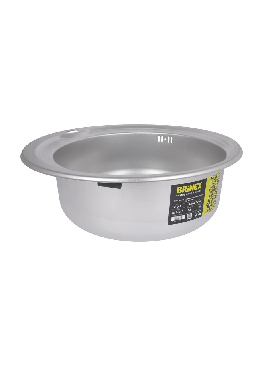 Кухонная мойка 510-D 0,8 мм Micro Decor (BRIN510MDEC08) Brinex (397094072)