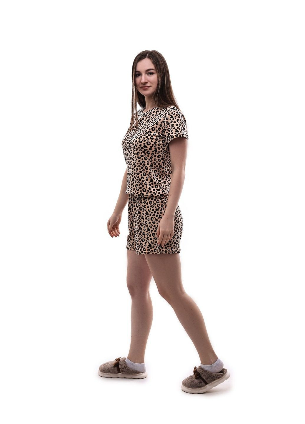 Бежевая пижама женская Фіона