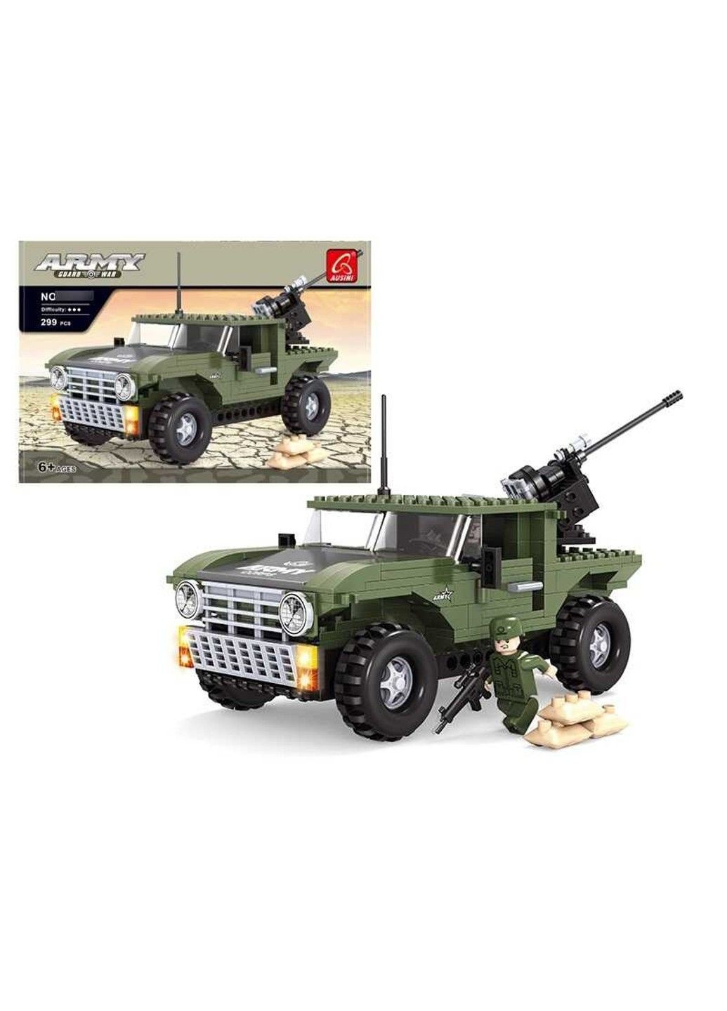 Конструктор 22508 (24/2) "Військова техніка", 303 елемента, у коробці Ausini (305062149)