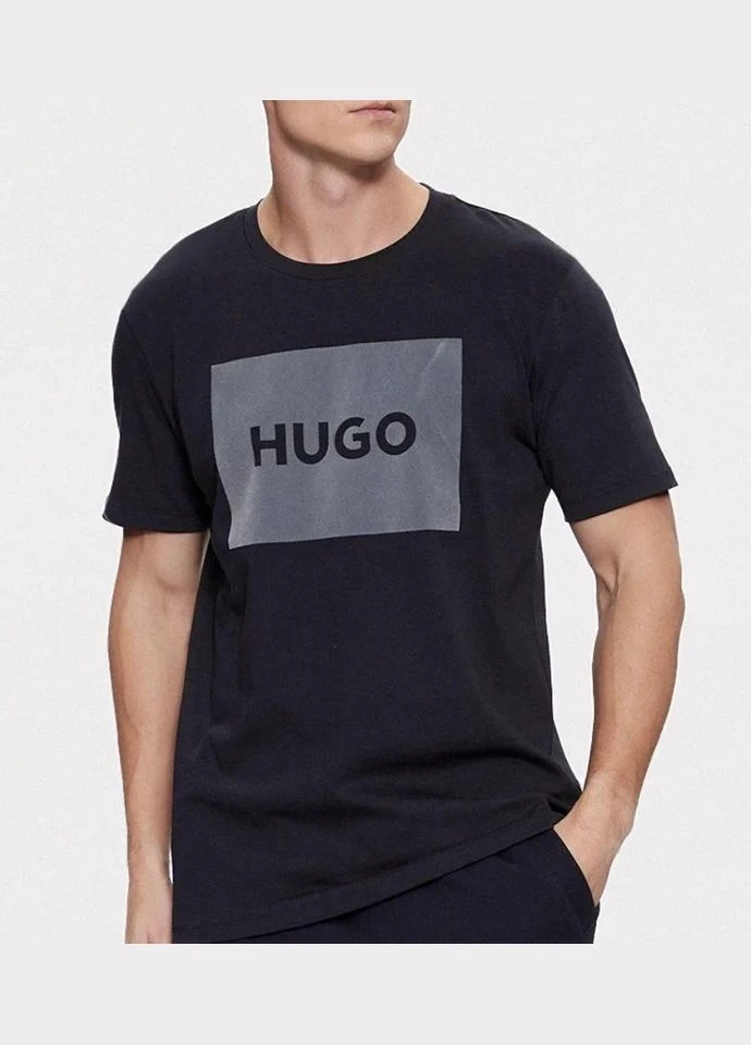 Чорна чоловіча футболка hugo No Brand