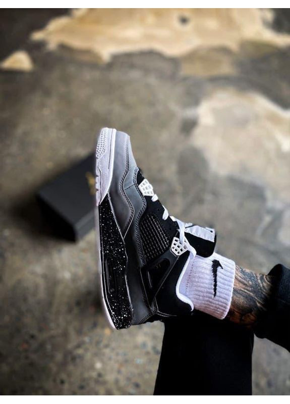 Білі Осінні кросівки чоловічі nike air jordan retro 4 stelth найк аір джордан No Brand