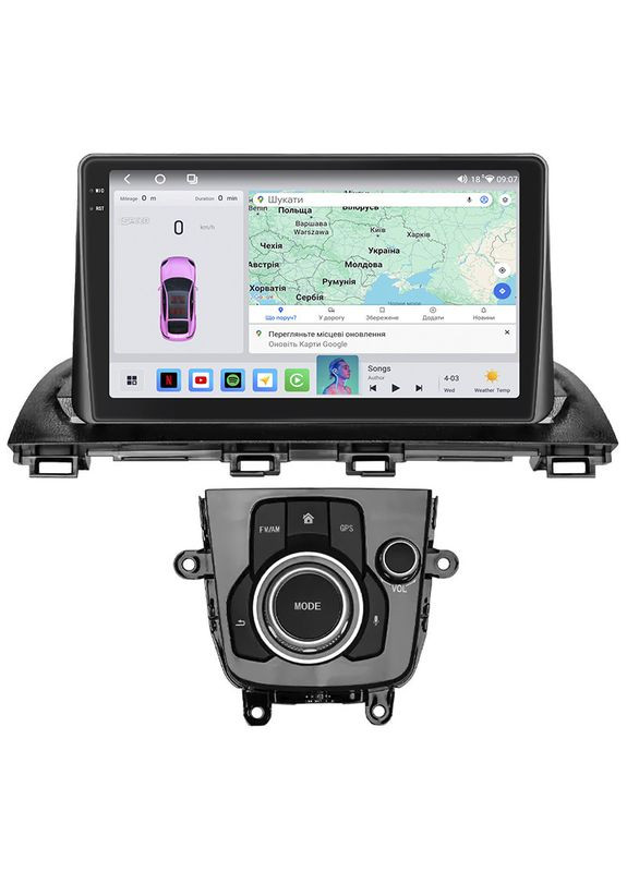 Штатная магнитола 9" для Mazda 3 III (BM) Рестайлинг 2016-2019 4/64 QLED CarPlay 360 Prime 10 шт. Lesko (336200696)