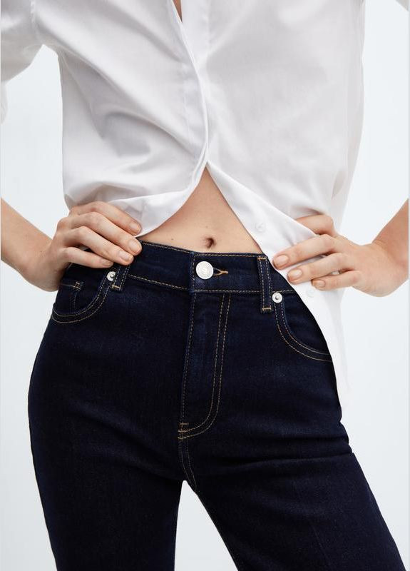 Темно-сині джинси кльош flare на високий ріст середня посадка Mango - (325695499)