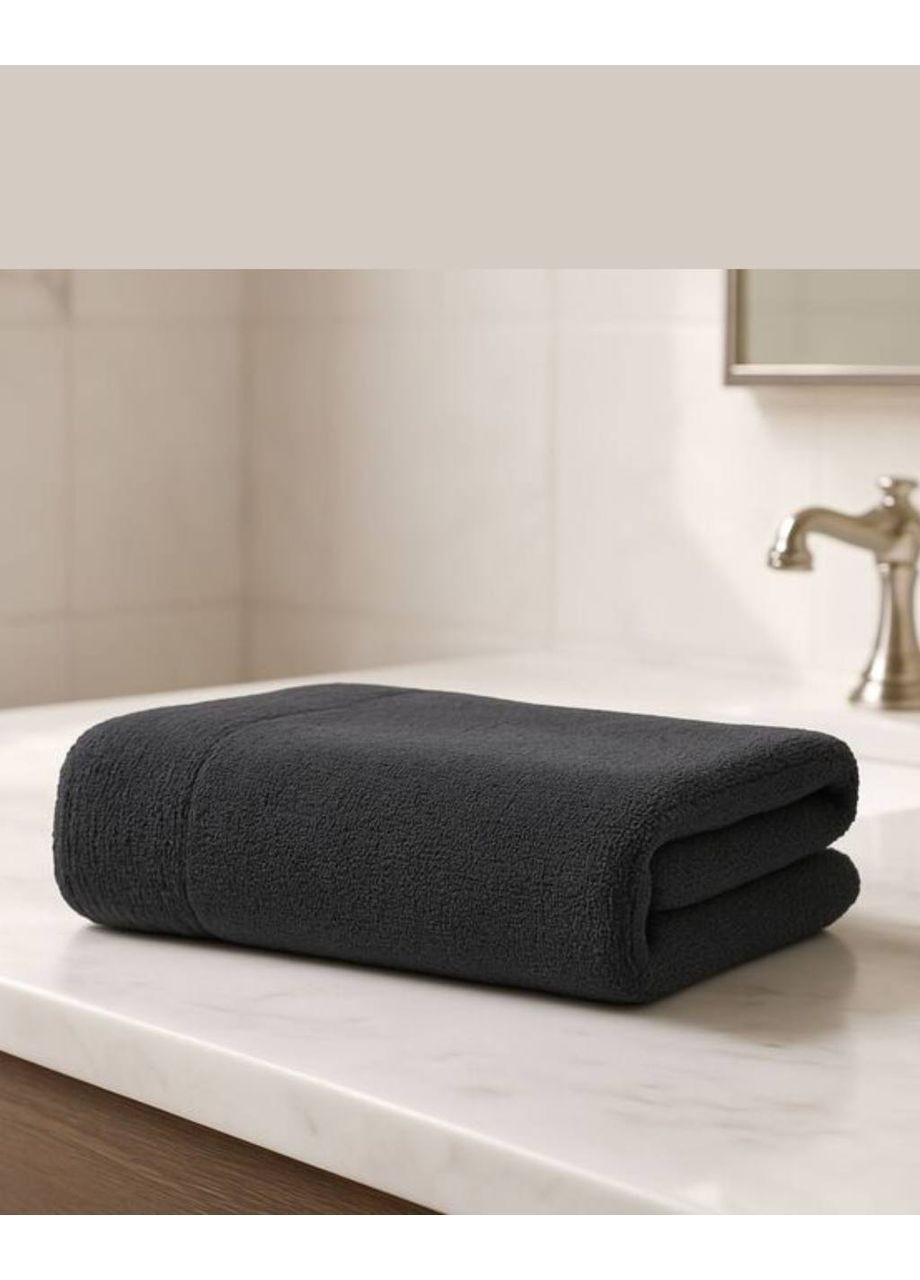 Полотенце махровое 100х150 см IDEIA однотонный темно-серый