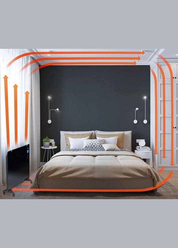 Конвектор програмований з пультом скляний 2кВт TCH 2011 E (123628) Trotec (300253012)