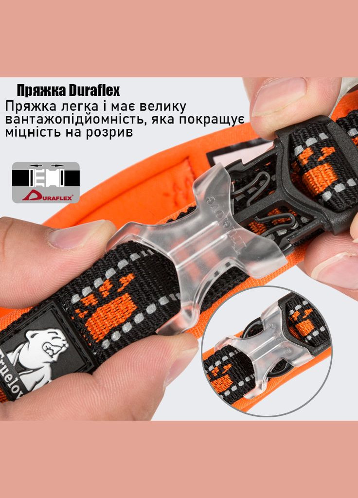 Нашийник для собак TLC50121, світловідбивний для середніх і великих порід собак, Чорний/Червоний L Truelove (299915384)