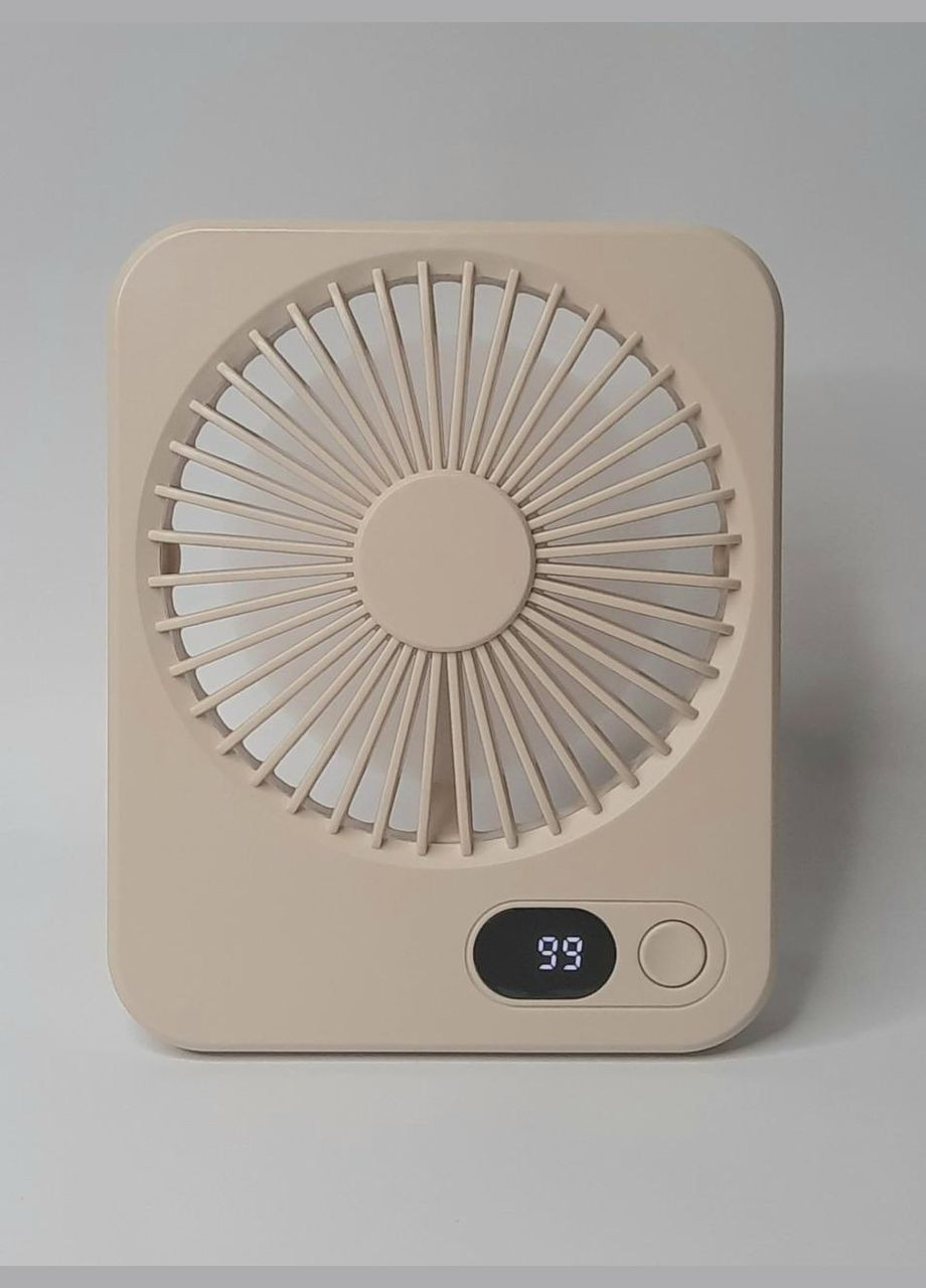 Вентилятор настільний портативний акумуляторний USB Fan F10 бежевий No Brand (316714919)