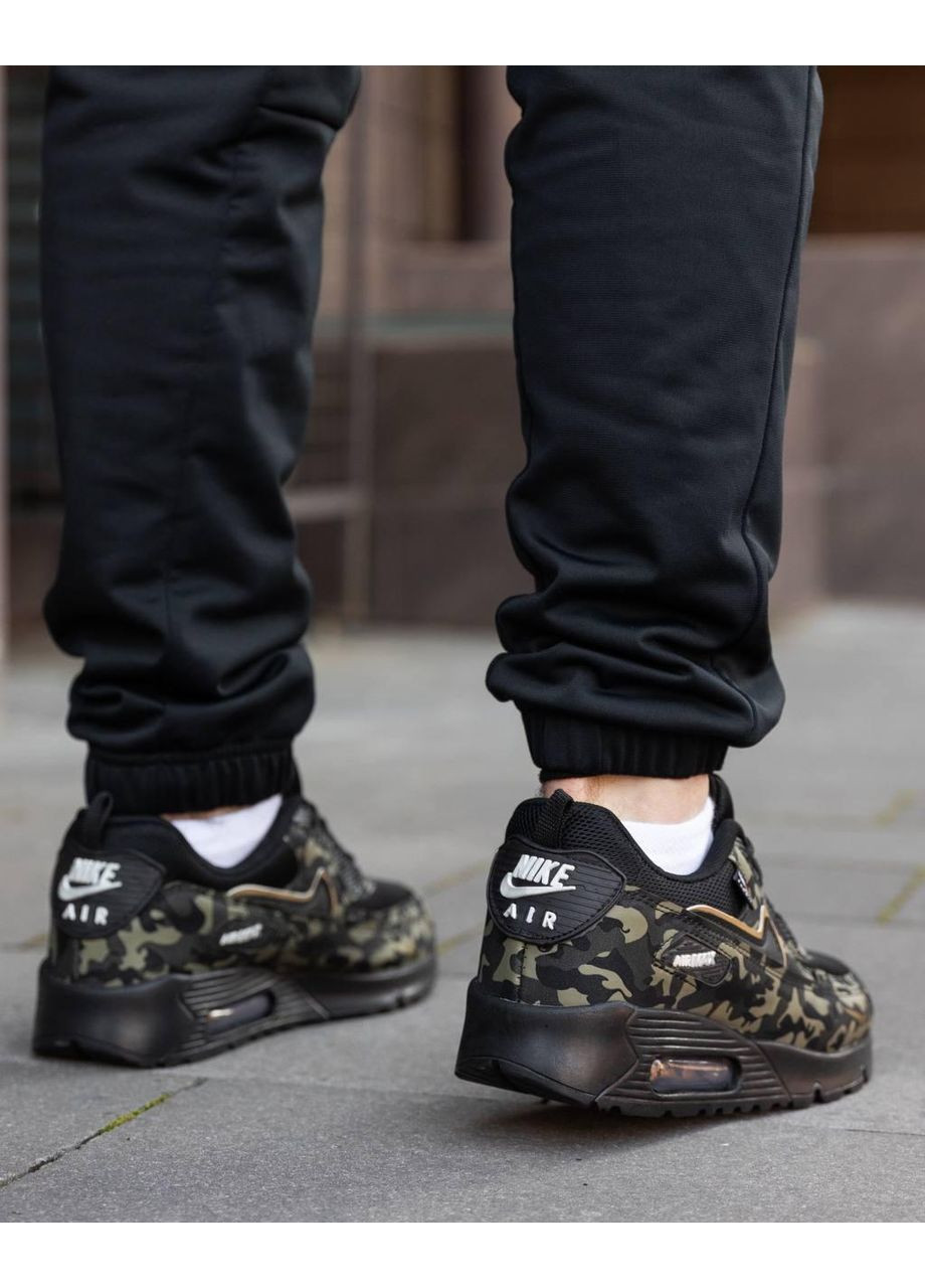 Чорні Осінні кросівки чоловічі nike air max 90 camo найк аір макс 90 No Brand