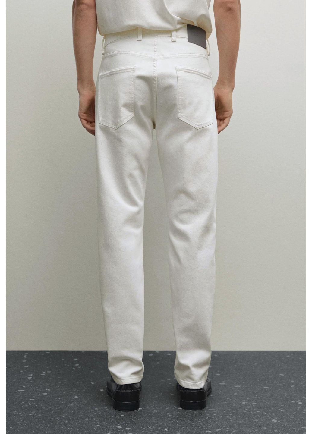 Молочные демисезонные джинсы slim fit Massimo Dutti