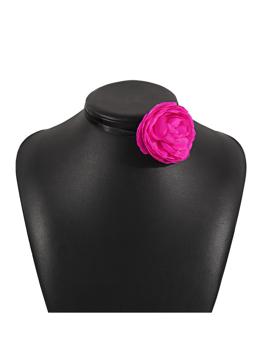 Чокер на шию квітка з тканини Лютик зі стрічкою рожевий No Brand (339787307)