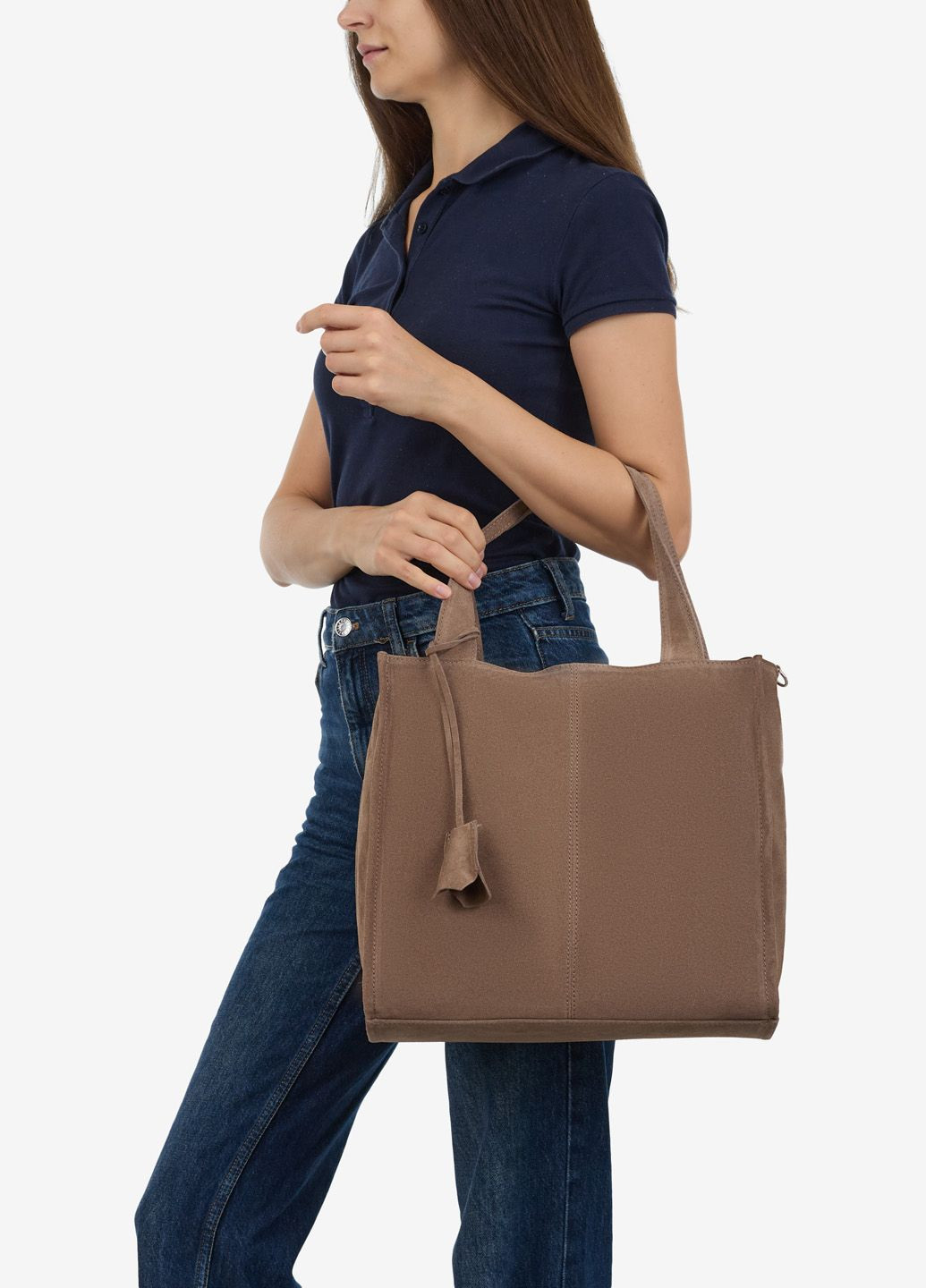 Сумка жіноча замшева шоппер середня Shopper Regina Notte (366289430)