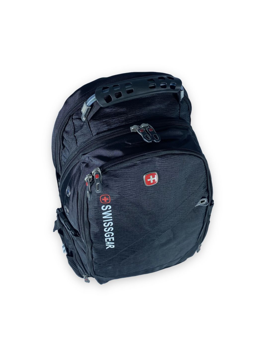 Міський рюкзак з чохлом від дощу 30 л, три відділення, USB розʼєм, розмір: 50*30*20 см, чорний SWISSGEAR (284338087)