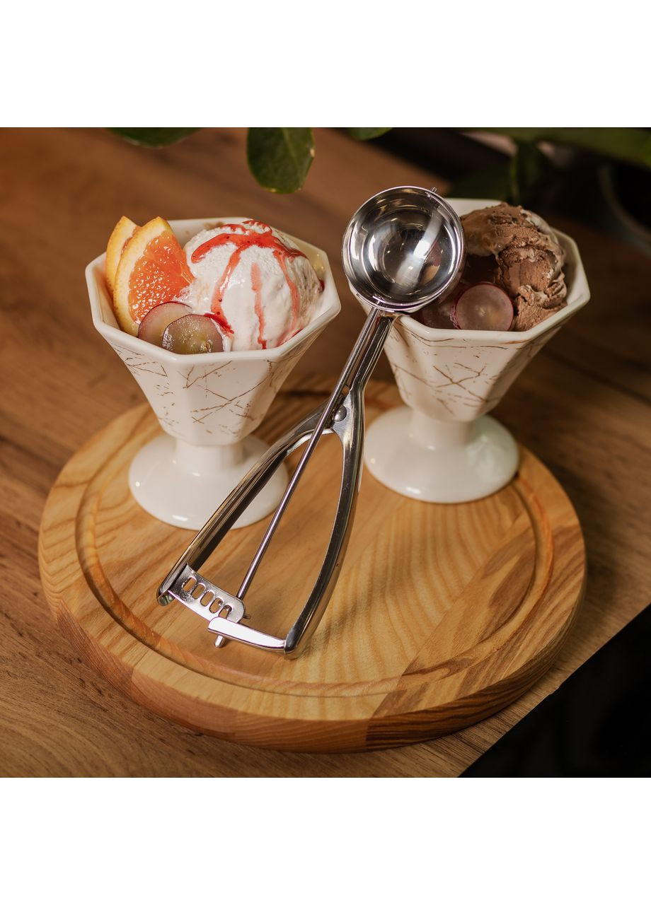 Кругла ложка для морозива 6,5х22,8 см см із нержавіючої сталі HP-19-20-6.5x22.8CM (A-033515) Zhongjing (358934025)