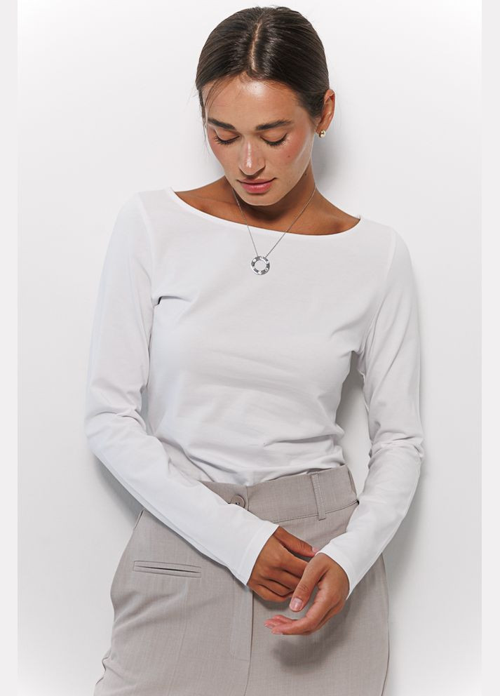 Жіночий лонгслів з широкою горловиною Arjen (300513946)