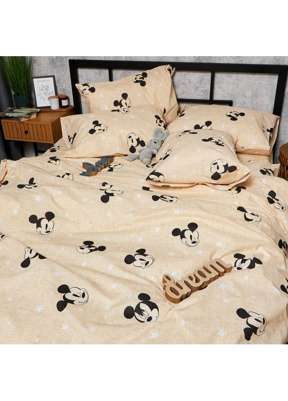 Комплект постільної білизни Бязь Gold Люкс «» Євро 200х220 наволочки 2х50х70 (MS-820006486) Moon&Star Mickey Mouse (356113851)