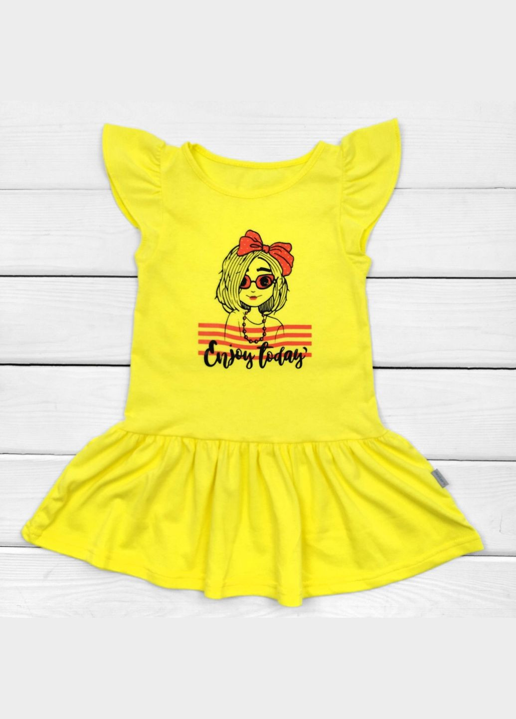 Жёлтое детское платье dexter`s с коротким рукавом enjoy today жёлтый dexter's (279761367)
