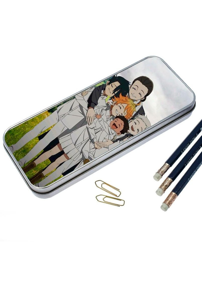 Органайзер для канцелярских принадлежностей металлический, кейс для мелочей Обещанный Неверленд #003 7*18 см Silver No Brand (309154594)