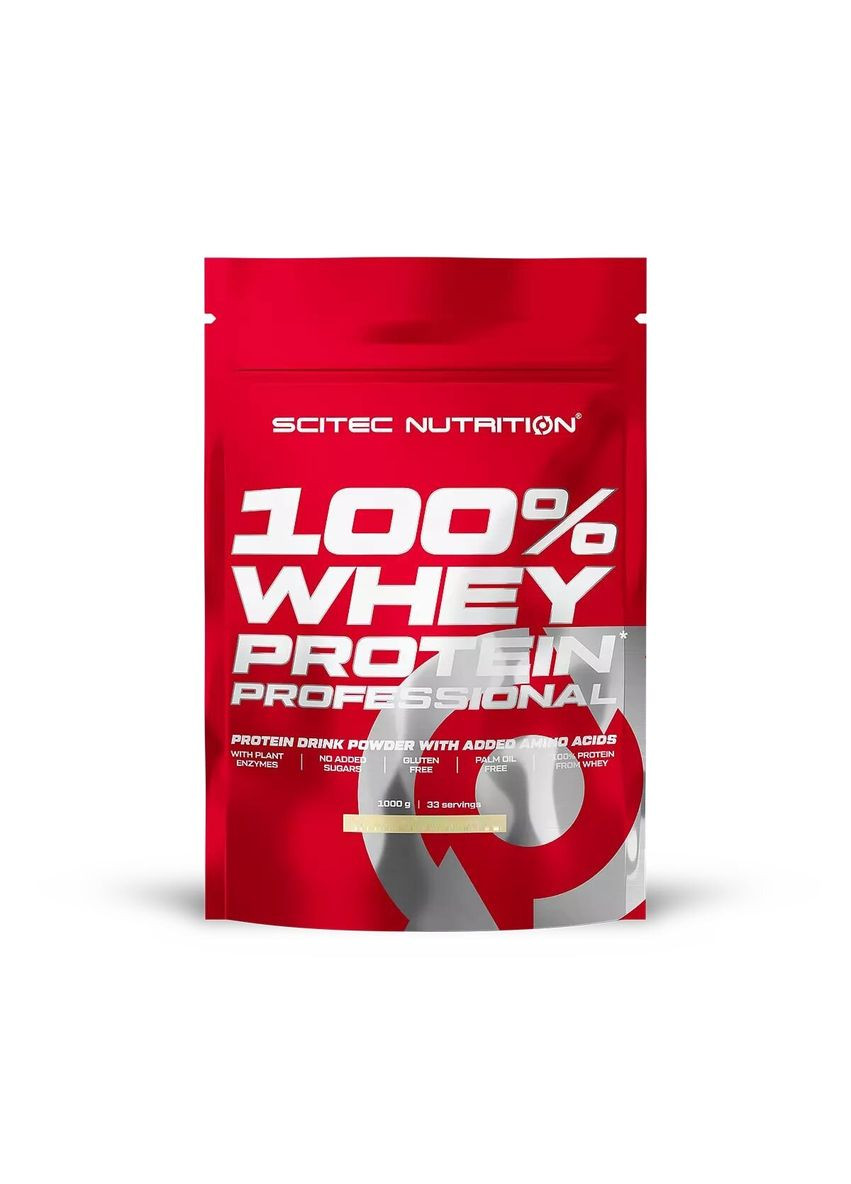 Протеїн 100% Whey Protein Professional, 1 кг - Білий шоколад-полуниця Scitec Nutrition (324421454)