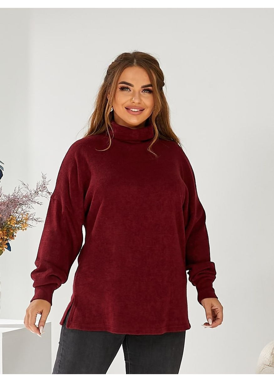 Бордовый демисезонный стильный и теплый свитер для комфортных дней! ✨замер в описании GD/GL Модний простір