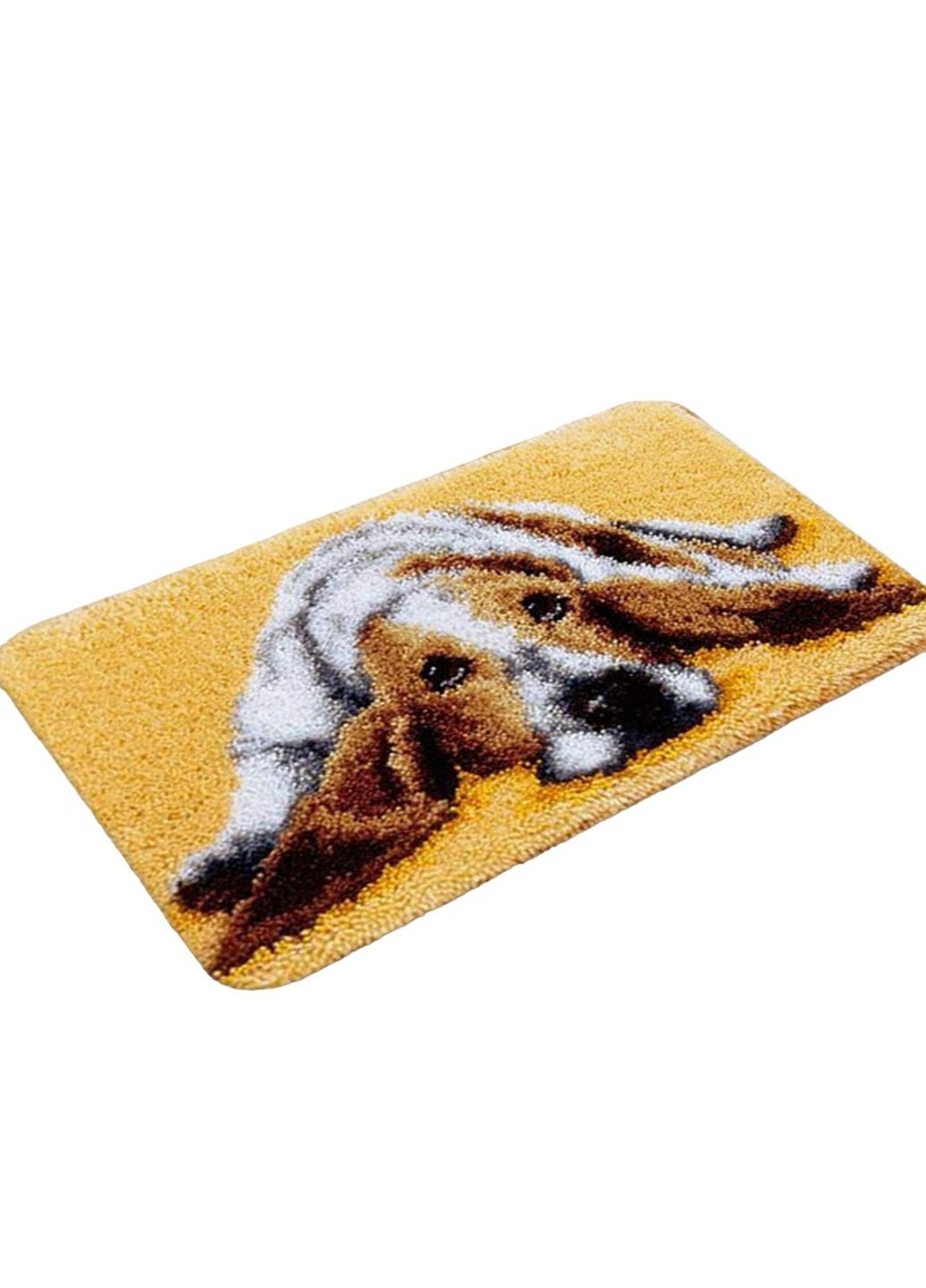 Набор для ковровой вышивки коврик собака бигль (основа-канва, нити, крючок для ковровой вышивки) No Brand 4459 (293943058)