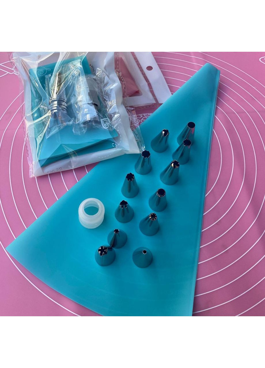 Набор кондитерских насадок из 24 шт + многоразовый мешок + переходник China (366875202)