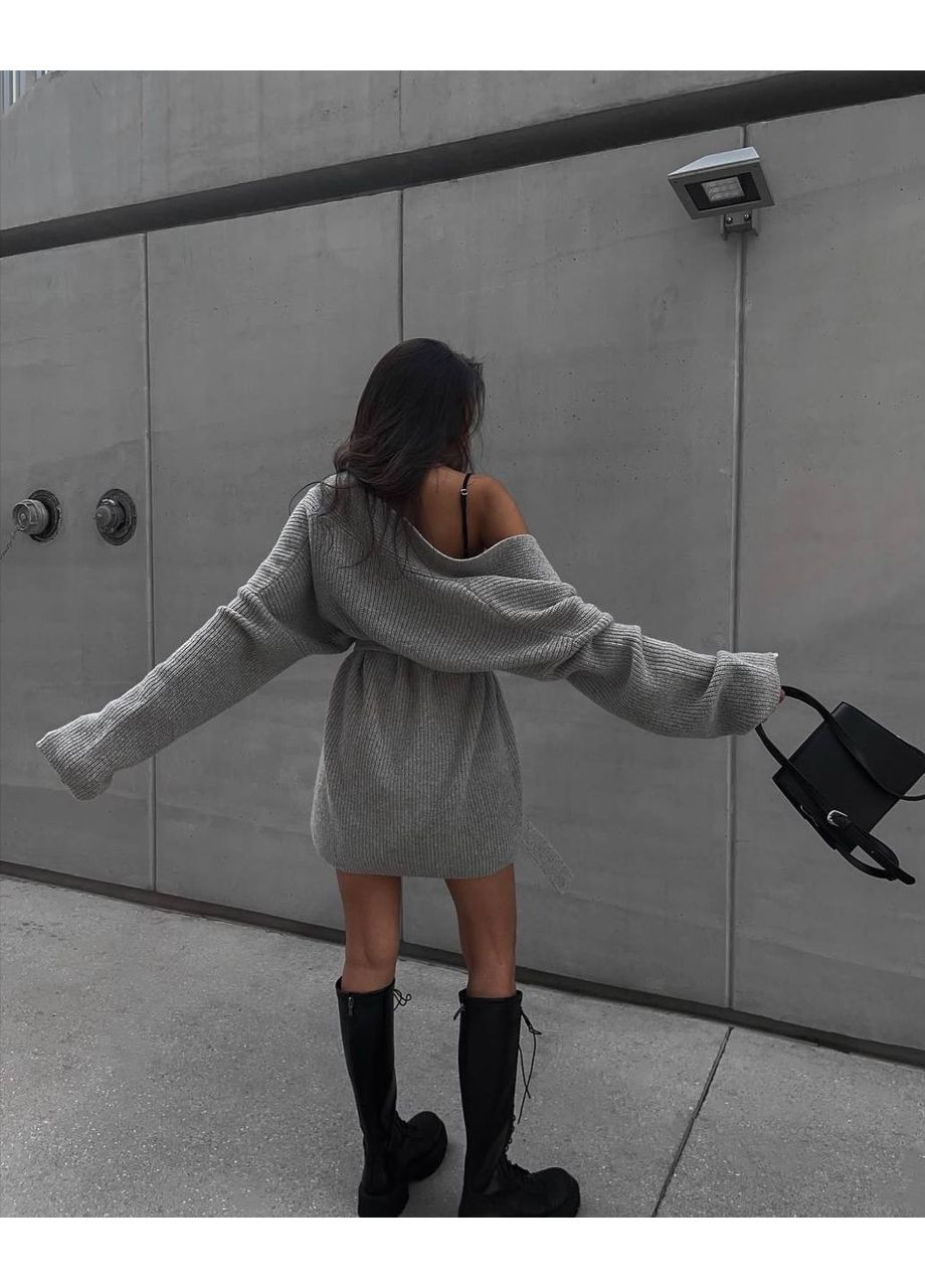 Серый демисезонный кардиган Україна