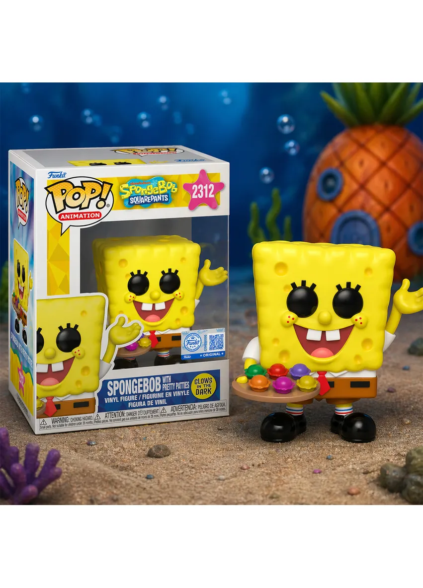 Игровая фигурка POP! Губка Боб Квадратные Штаны Губка Боб с Крабсбургерами (GW) 9,6 см 92009 Funko (405983059)