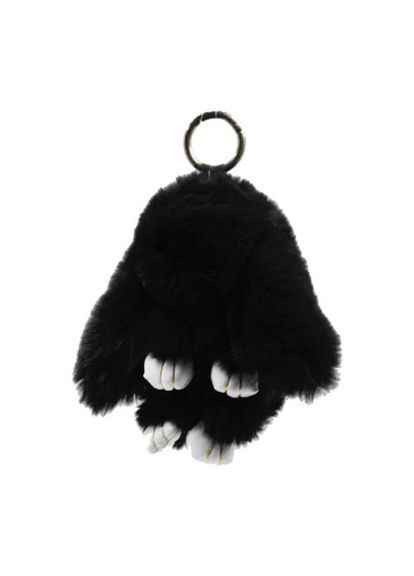 Меховой брелок "Кролик", черный (23 см) MIC (369729157)